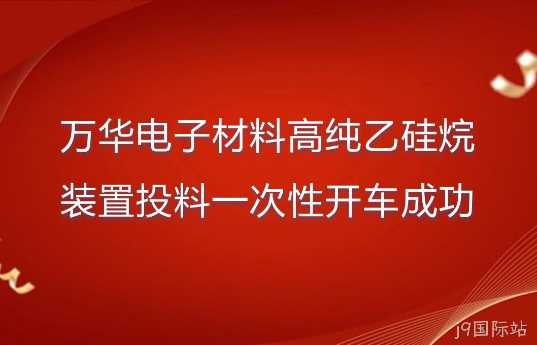 j9国际站电子材料高纯乙硅烷装置投料一次性开车成功
